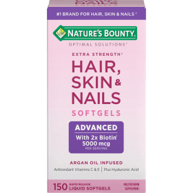 Nature's Bounty Optimal Solutions Advanced Hair; Skin and Nail Softgels; 150 Count