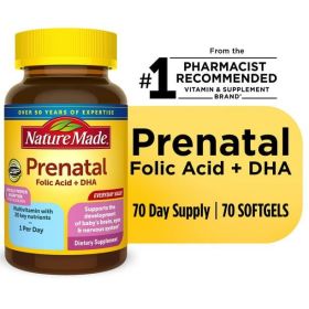 Nature Made Prenatal with Folic Acid + DHA Softgels; 70 Count