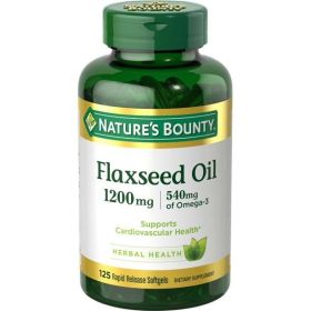 Nature's Bounty Flaxseed Oil Softgels; 1200 mg; 125 Count