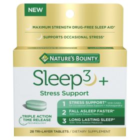 Nature's Bounty Sleep3 + Stress Support; 10 mg; 28 Count