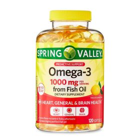 Spring Valley Omega-3 Fish Oil Soft Gels; 1000 mg; 120 Count