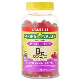 Spring Valley Extra Strength B12 Gummies; 3000 mcg; 200 Count