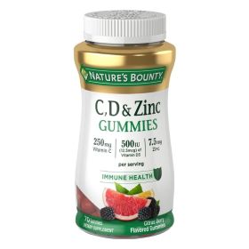 Nature's Bounty Vitamins & Zinc Immune Support Citrus Berry Gummies; 70 Count
