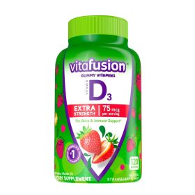 Vitafusion Extra Strength Vitamin D3 Gummy Vitamins; Strawberry Flavored; 120 Count