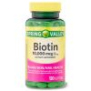Spring Valley Biotin Softgels; Dietary Supplement; 10; 000 mcg; 120 Count