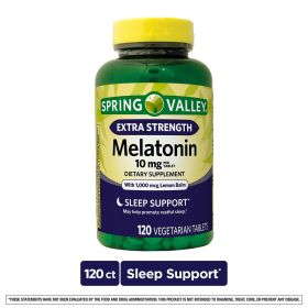 Spring Valley Extra Strength Melatonin Tablets Dietary Supplement; 10 mg; 120 Count