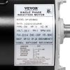 VEVOR 5HP Air Compressor Motor, 230V 22 Amps Electric Motor, 3450RPM 56HZ Frame, Keyed Shaft, Shaft Length For Air Compressors, CW CCW Rotation