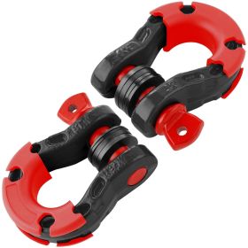 VEVOR 3/4" D-Ring Shackle, 2 Pack Alloy Steel Shackles 66139 lbs (30 Ton) Break Strength with 7/8" Screw Pin, Isolators & Washers