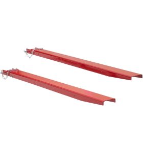 VEVOR Pallet Fork Extensions, 82" Length 4.5" Width, Heavy Duty Carbon Steel Fork Extensions for Forklifts, 1 Pair Forklift Extensions with Pins
