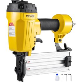 VEVOR Pneumatic Concrete Nailer, 14 Gauge 1 to 2-1/2 Inch Heavy Duty T Nail Gun W/Ergonomic Handle, Framing Nailer Used in Woodworking