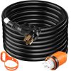 VEVOR Generator Cord, 30' Generator Power Cord w/ Plug in & Out Pin of Inlet Box Side, 50AMP SS2-50R/CS6375 Style Inlets Cable, 12000W Extension Cord