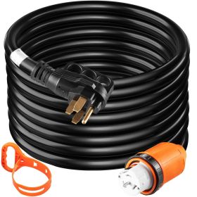 VEVOR Generator Cord, 30' Generator Power Cord w/ Plug in & Out Pin of Inlet Box Side, 50AMP SS2-50R/CS6375 Style Inlets Cable, 12000W Extension Cord