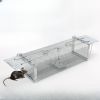 Double Door Rats Trap Cage Humane Live Rodent Dense Reticulated Trap Cage Zinc Plating Mouse Rat Control Bait Trap with 2 Detachable U-Shaped Rods