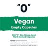 Nutricost Empty Capsules Size 0 Vegan - 500 Clear Empty Plant-Based Capsules - Kosher Certified, Halal Certified, Non-GMO, Soy Free, Gluten Free