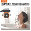 VEVOR Hot Water Recirculating Pump, 100W Water Circulator Pump, Auto Start/Close Ultra-silent Stainless Steel Head Circulation