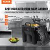 VEVOR Insulated Food Carrier, 32Qt Capacity, Stackable Catering Hot Box w/Stainless Steel Barrel