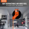 VEVOR Retractable Air Hose Reel, 50 FT Hybrid Air Hose Max 300PSI, Air Compressor Hose Reel With 5 Ft Lead In