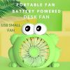 1 Pack Frog Portable Handheld Battery Operated Fan; USB Rechargeable Battery Operated Fan For Indoor Outdoor Car Radio; Cooling Fan Mini Small Desk Fa