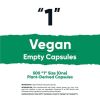 Nutricost Empty Capsules Size 1 Vegan - 500 Clear Empty Plant-Based Capsules - Kosher Certified, Halal Certified, Non-GMO, Soy Free, Gluten Free