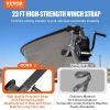 VEVOR Hand Winch, 1200 lbs Pulling Capacity, Boat Trailer Winch Heavy Duty Rope Crank with 23 ft Polyester Strap and Two-Way Ratchet