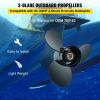 VEVOR Outboard Propeller, Replace for OEM 765183, 3 Blades 13 1/4" x 17" Pitch Aluminium Boat Propeller