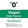 Nutricost Empty Capsules Size 0 Vegan - 500 Clear Empty Plant-Based Capsules - Kosher Certified, Halal Certified, Non-GMO, Soy Free, Gluten Free
