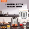 VEVOR Electric Cheese Dispenser with Pump, 2.3 Qt Commercial Hot Fudge Warmer, Stainless Steel Heated Pump Dispenser