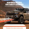 VEVOR ATV Car Tow Strap with Hooks 2"x20' 17000 lbs, Tow Straps with Safety Hooks, Car Heavy Duty Recovery Rope for Trucks Vehicles Towing Accessories
