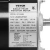 VEVOR 5HP SPL Air Compressor Motor, 230V 15 Amps Electric Motor, 3450RPM 56 Frame, Keyed Shaft, Shaft Length For Air Compressors, CW CCW Rotation