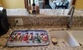 Christmas Nutcrackers Dish Drying Mat Absorbent Dish Drying Mat Pad for Kitchen Counter Dish Drainer Mat for Countertop, 14 x 21", Multicolor