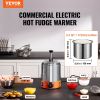 VEVOR Electric Cheese Dispenser with Pump, 2.3 Qt Commercial Hot Fudge Warmer, Plastic Pump Dispenser