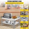 VEVOR Stainless Steel Equipment Grill Stand, 60 x 30 x 24 Inches Stainless Table, Grill Stand Table with Adjustable Storage Undershelf
