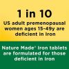 Nature Made Iron 65 mg (325 mg Ferrous Sulfate) Tablets; Dietary Supplement; 190 Count