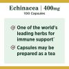 Nature's Bounty Echinacea Whole Herb Capsules; 400 mg; 100 Count