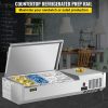 VEVOR Refrigerated Condiment Prep Station, 48-Inch, 10.8Qt Sandwich/Salad Prep Table with 2 1/3 Pans & 4 1/6 Pans