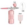 Oxygen Injector Mini Air Compressor Kit Air-Brush Paint Spray Gun Airbrush For Nail Art Tattoo Craft Cake Nano Fog Mist Sprayer