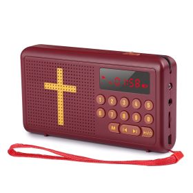 Talking Bible Audio Bible Player English King James Version Bible Reading Player Electronic Bible Talking (Color: Red)