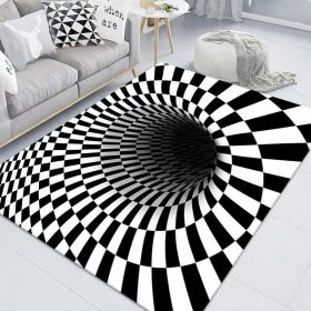3D Clown Trap Visual Carpet Living Room Bedroom Floor Mat Halloween Carpet Sewer Manhole Cover Clown Horror Vortex Home Carpet (Color: B, size: 40cmx60cm)