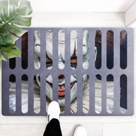 3D Clown Trap Visual Carpet Living Room Bedroom Floor Mat Halloween Carpet Sewer Manhole Cover Clown Horror Vortex Home Carpet (Color: K, size: 40cmx60cm)