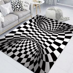 3D Clown Trap Visual Carpet Living Room Bedroom Floor Mat Halloween Carpet Sewer Manhole Cover Clown Horror Vortex Home Carpet (Color: D, size: 40cmx60cm)