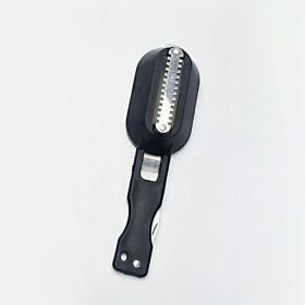 Fish Skin Brush Scraping Fishing Scale Brush Graters Fast Remove Fish Knife Cleaning Peeler Scaler Scraper Seafood Tools (Color: black)