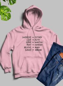 Women of the Bible Hoodie (Color: Pink, size: medium)