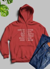 Women of the Bible Hoodie (Color: Mauve, size: medium)