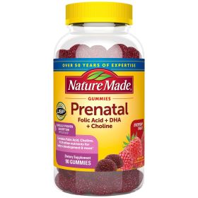 Nature Made Prenatal Gummies with DHA and Folic Acid; Prenatal Health; 90 Count (Brand: Nature Made)