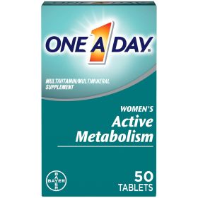 One A Day Women's Active Metabolism Multivitamin Tablets; 50 Count (Brand: One A Day)